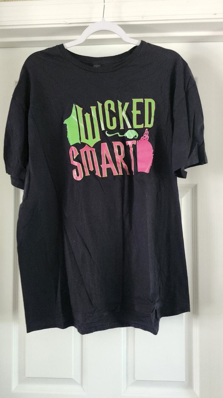 Wicked Smart Graphic TShirt Black Gildan Softstyle Size XL Broadway Musical #605